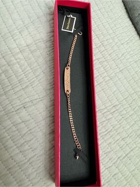 Juicy Couture Rose Gold Crystal ID Bracelet